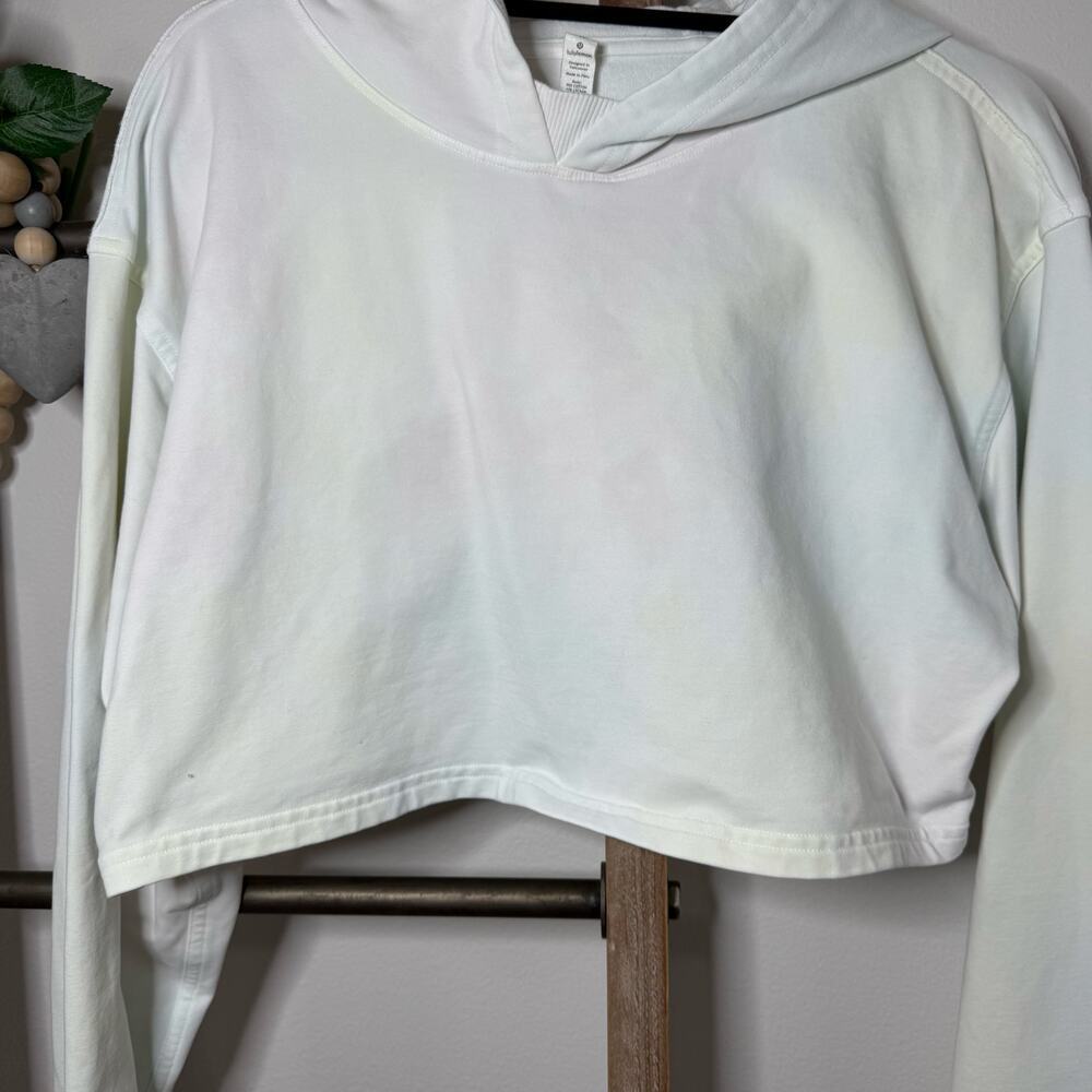 Lululemon Cropped Hoodie Sweatshirt Size 10 Stain‎ - Picture 4 of 9